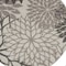 Homeroots 5 ft. Round Silver & Gray Indoor & Outdoor Area Rug 384702 - alternate 4